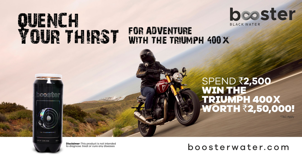 Chance to Win a Triumph Scrambler 400 X with Booster Water