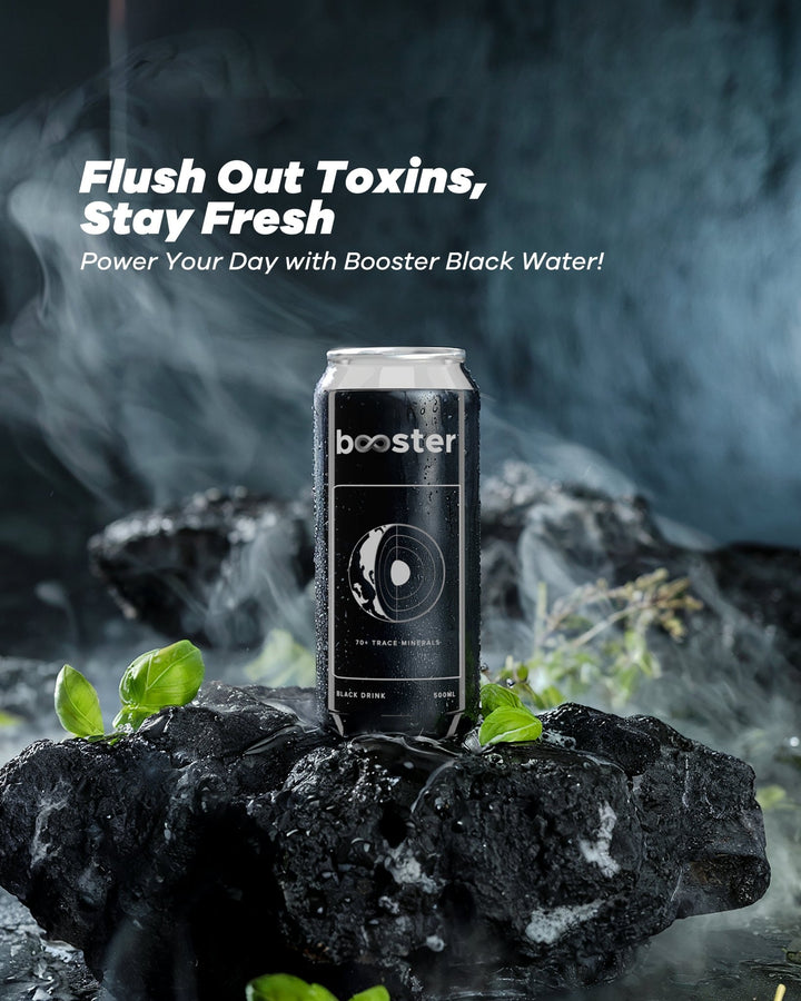 Booster Black Alkaline Drink| Mineral - Infused | 500ml - Booster Water