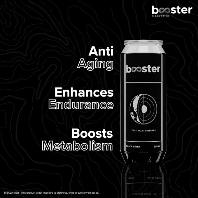 Booster Black Alkaline Water | Mineral-Infused | 500ml